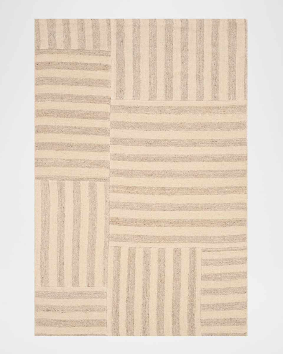Celeste Stripe Patch Hand-Woven Rug, 4' x 6'